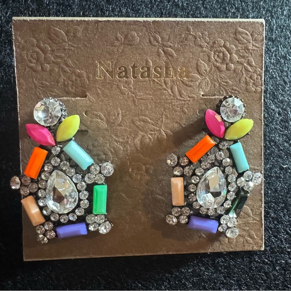 Natasha Couture Vibrant Crystal Earrings - Picture 2 of 5